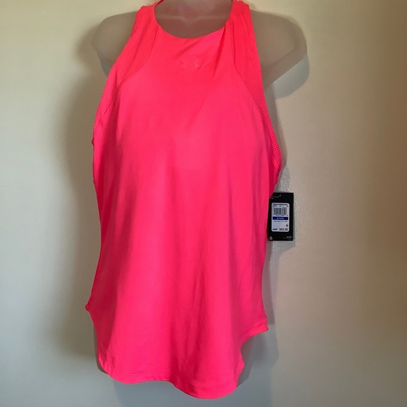 Under Armour Tops - Under Armour Armour Sport 2-in-1 Built n Bra Tank Neon Pink HeatGear XL 1356299